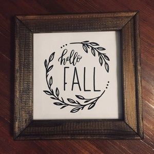 hello fall laurel wreath reverse canvas